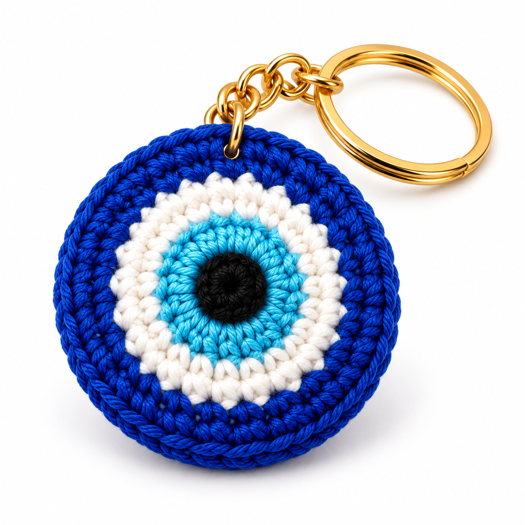 Blue Nazar Crochet Charm