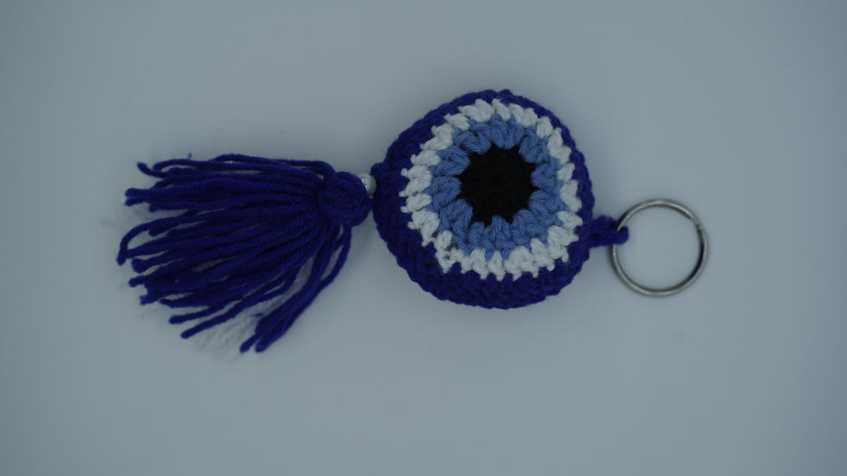 Blue Nazar Crochet Charm