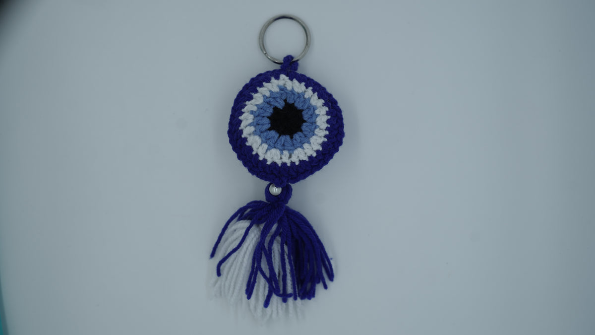Blue Nazar Crochet Charm