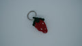 Strawberry Fields Yarn Keychain
