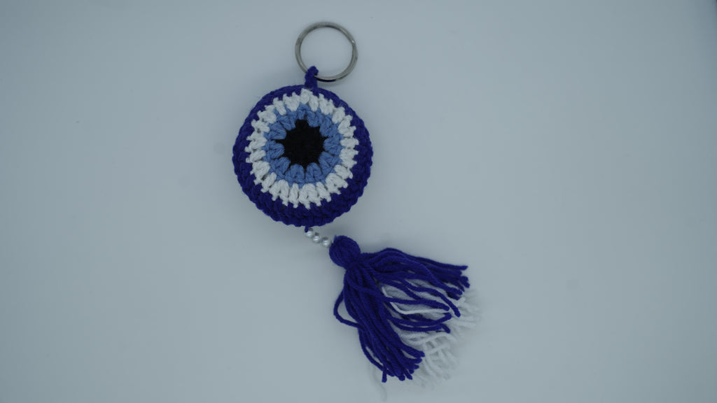 Blue Nazar Crochet Charm