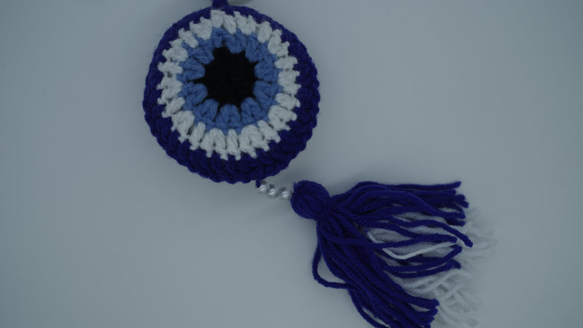 Blue Nazar Crochet Charm