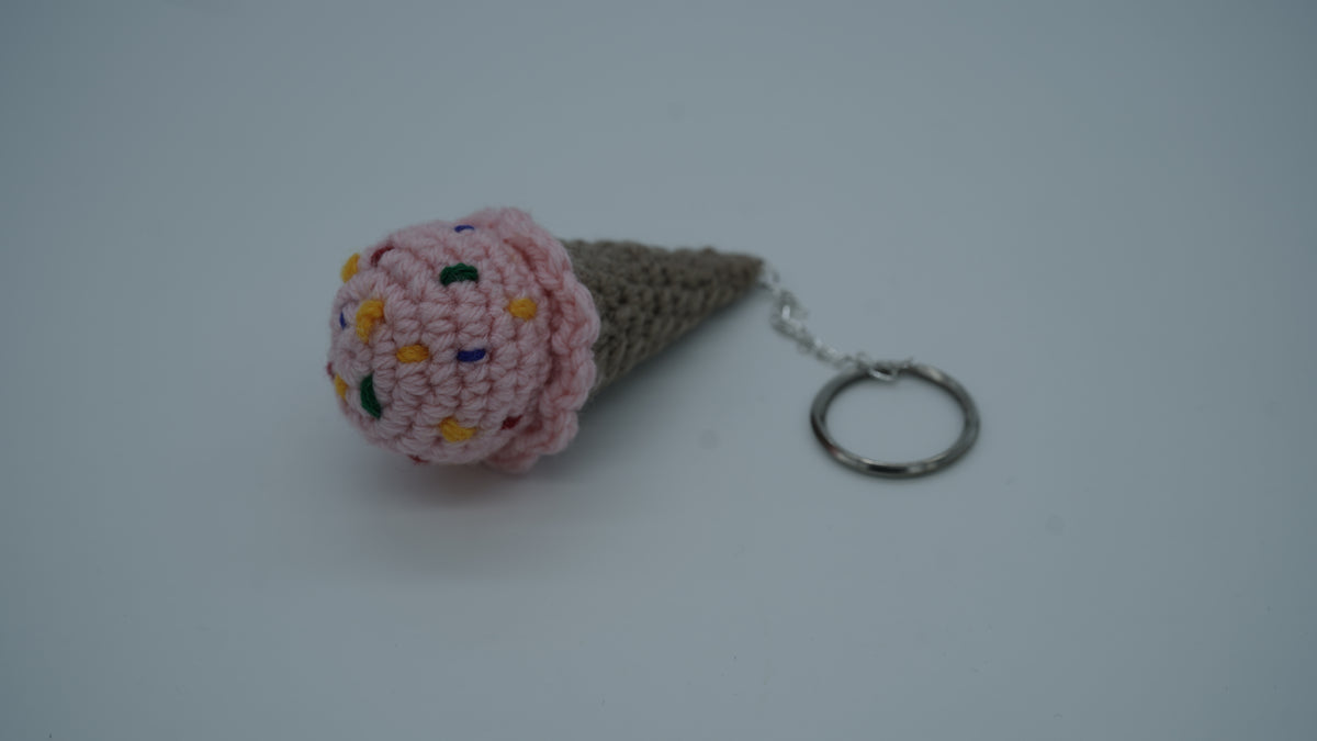 Blush Sprinkle Mini Cone Charm
