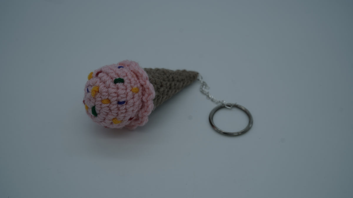 Blush Sprinkle Mini Cone Charm