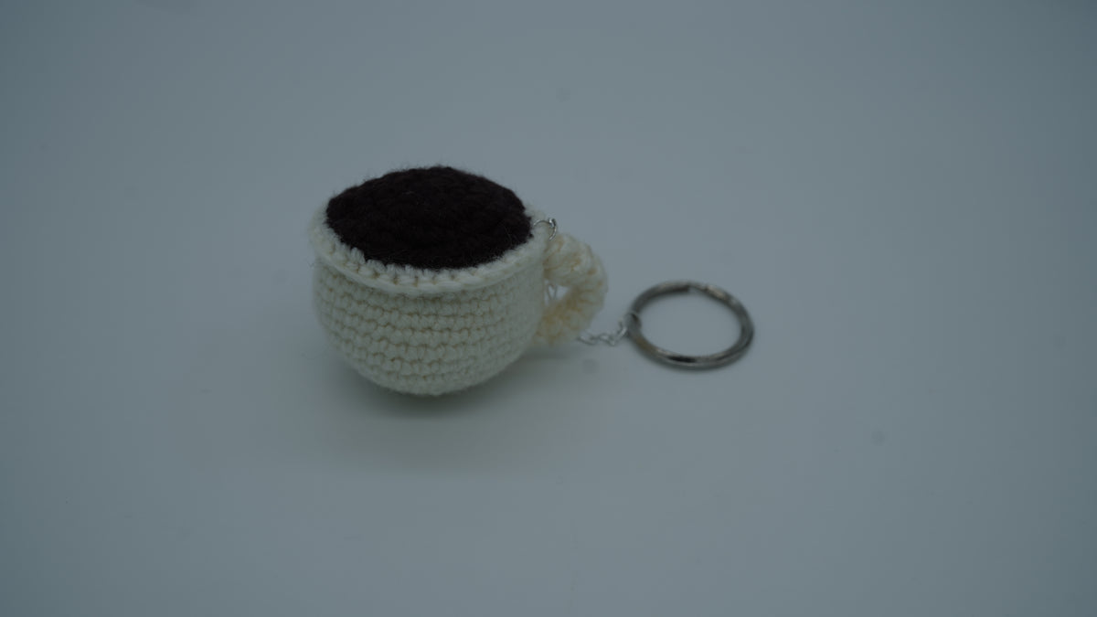 Café Cozy Crochet Keychain