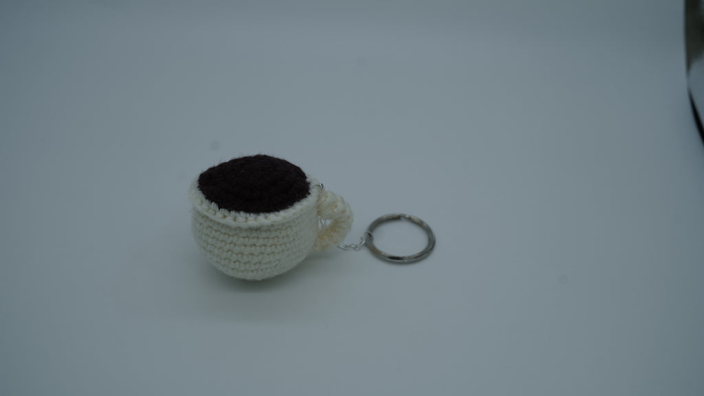 Café Cozy Crochet Keychain