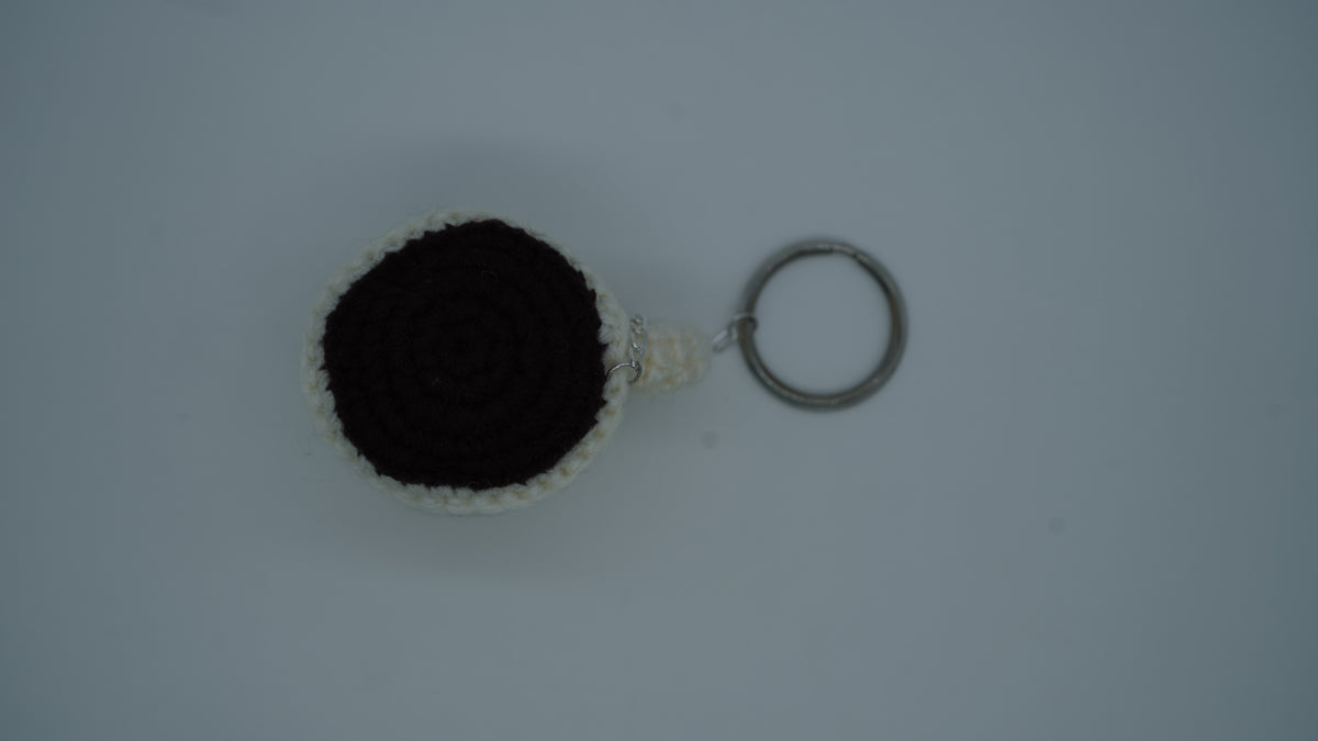 Café Cozy Crochet Keychain