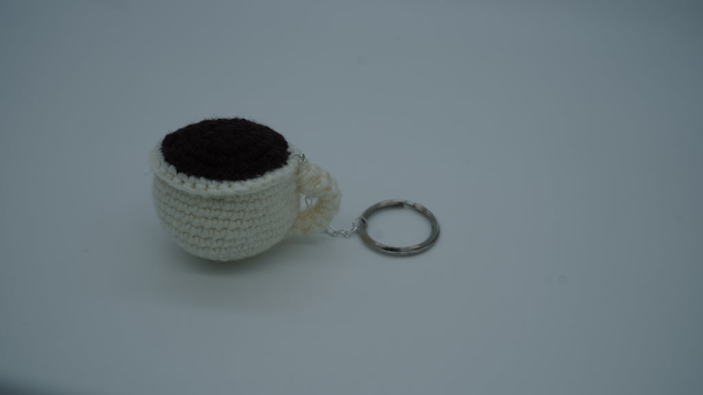 Café Cozy Crochet Keychain