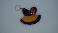 Handmade Crochet Princess Dress Keychain with Pearl Embellishments