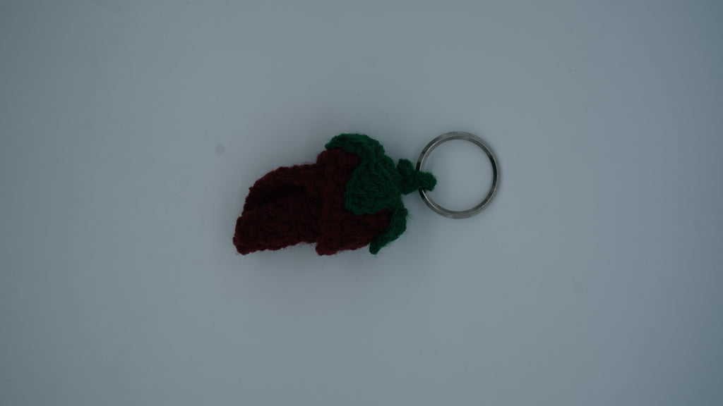 Handmade Crochet chilly Keychain