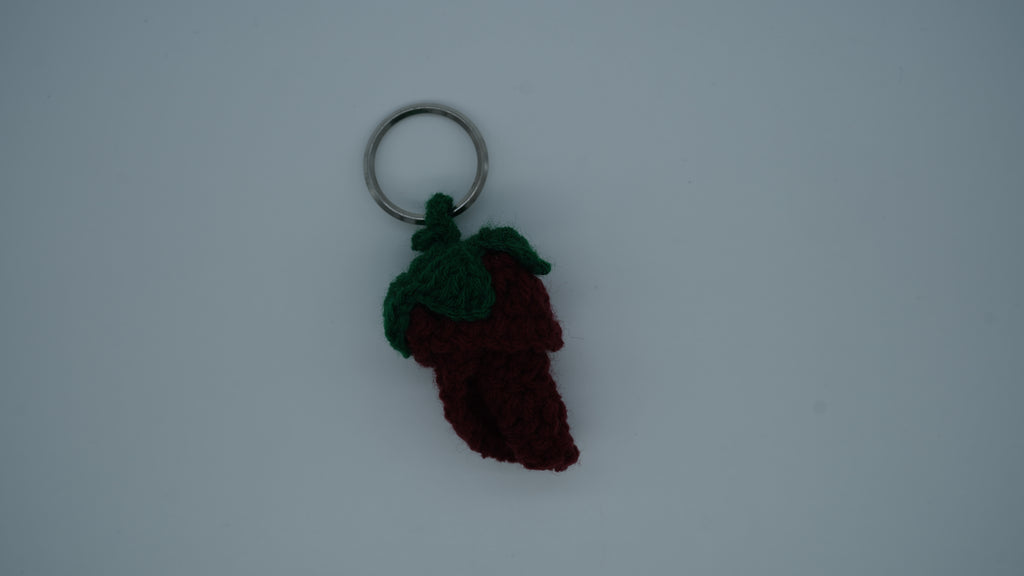 Handmade Crochet chilly Keychain