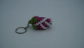 Handmade Crochet Pink Tulip Keychain
