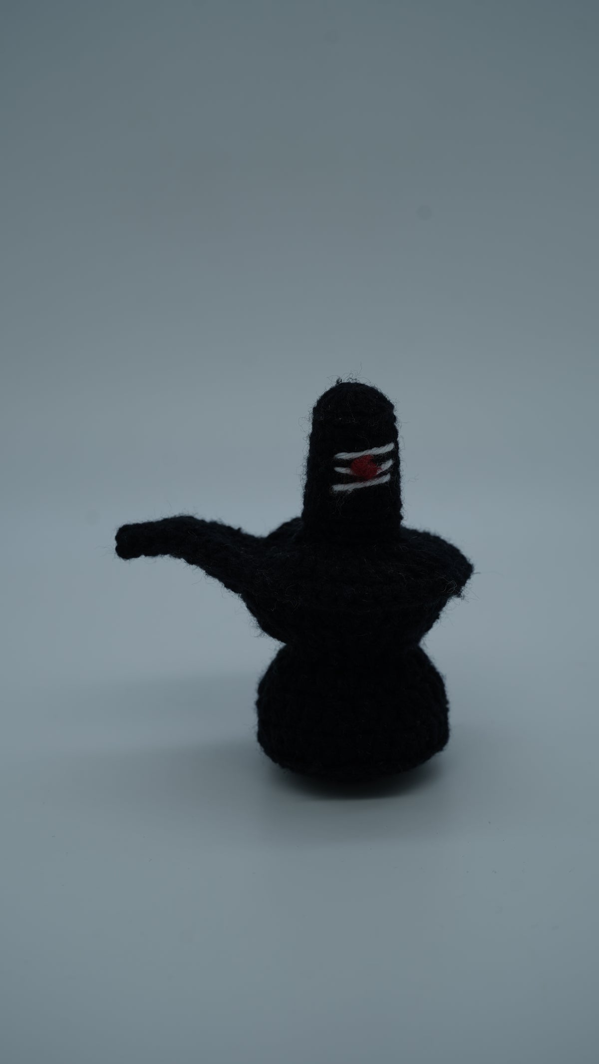 Handmade Crochet Shivling with Tripundra Tilak – Lord Shiva Decorative Idol