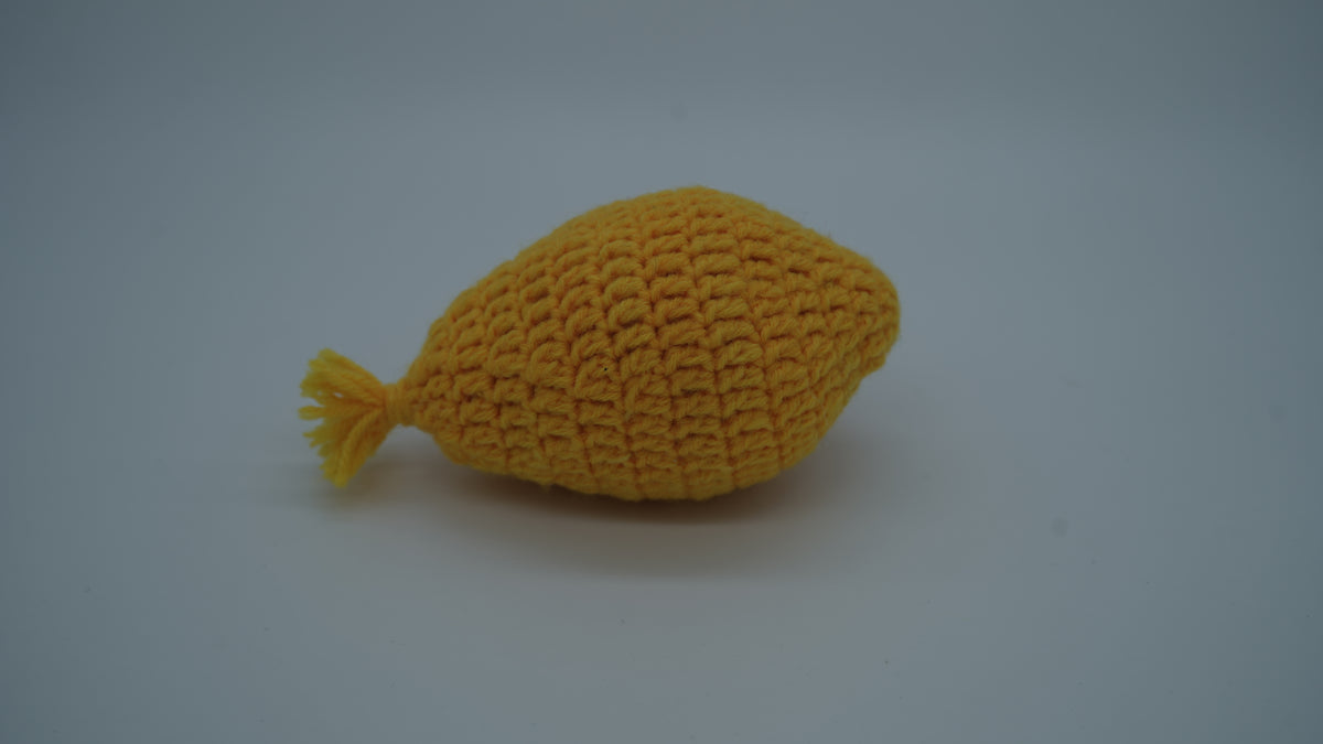 Handmade Crochet Yellow Mango Plush Toy
