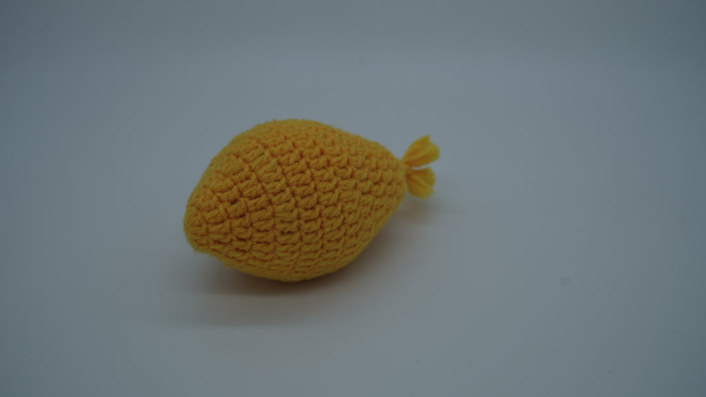 Handmade Crochet Yellow Mango Plush Toy