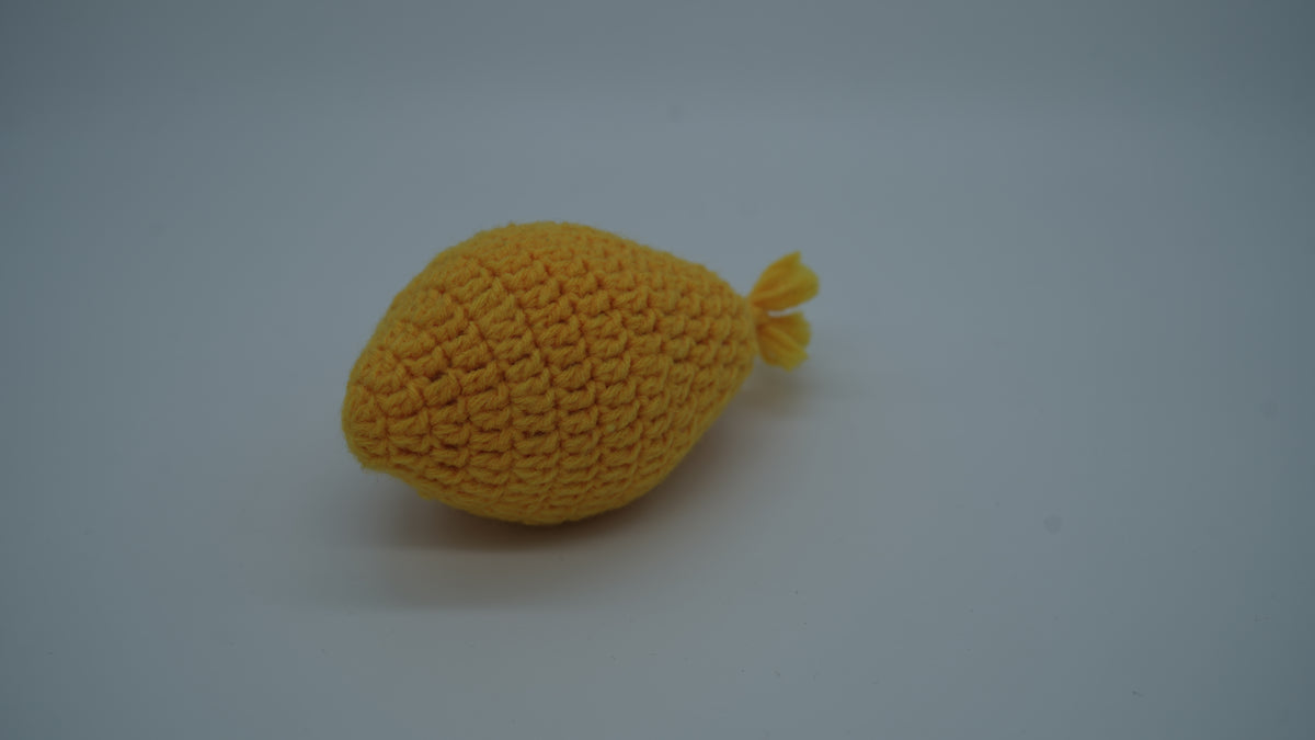 Handmade Crochet Yellow Mango Plush Toy
