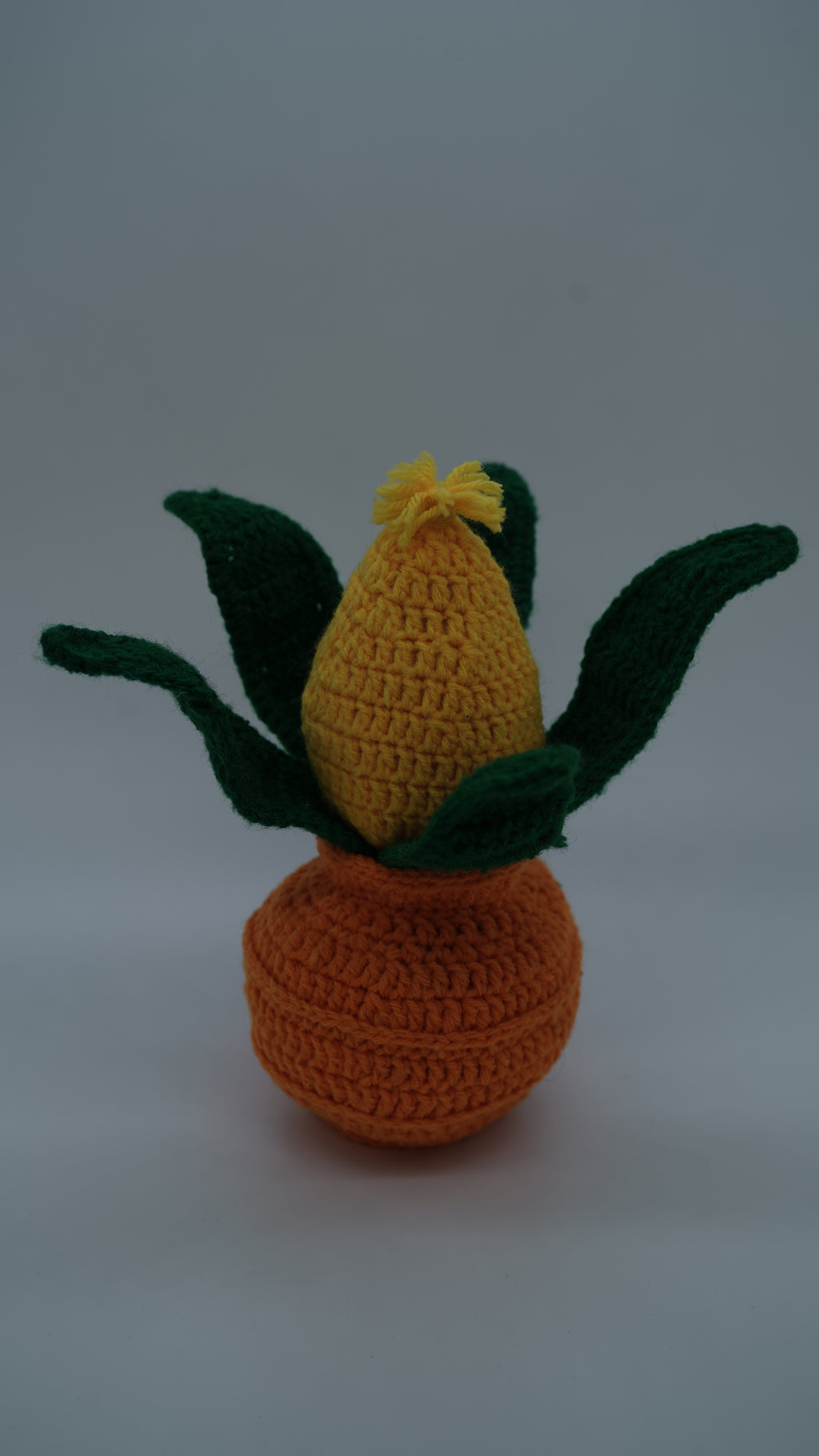 Handmade Crochet Shubh Labh Kalash with Mango Leaves and Coconut