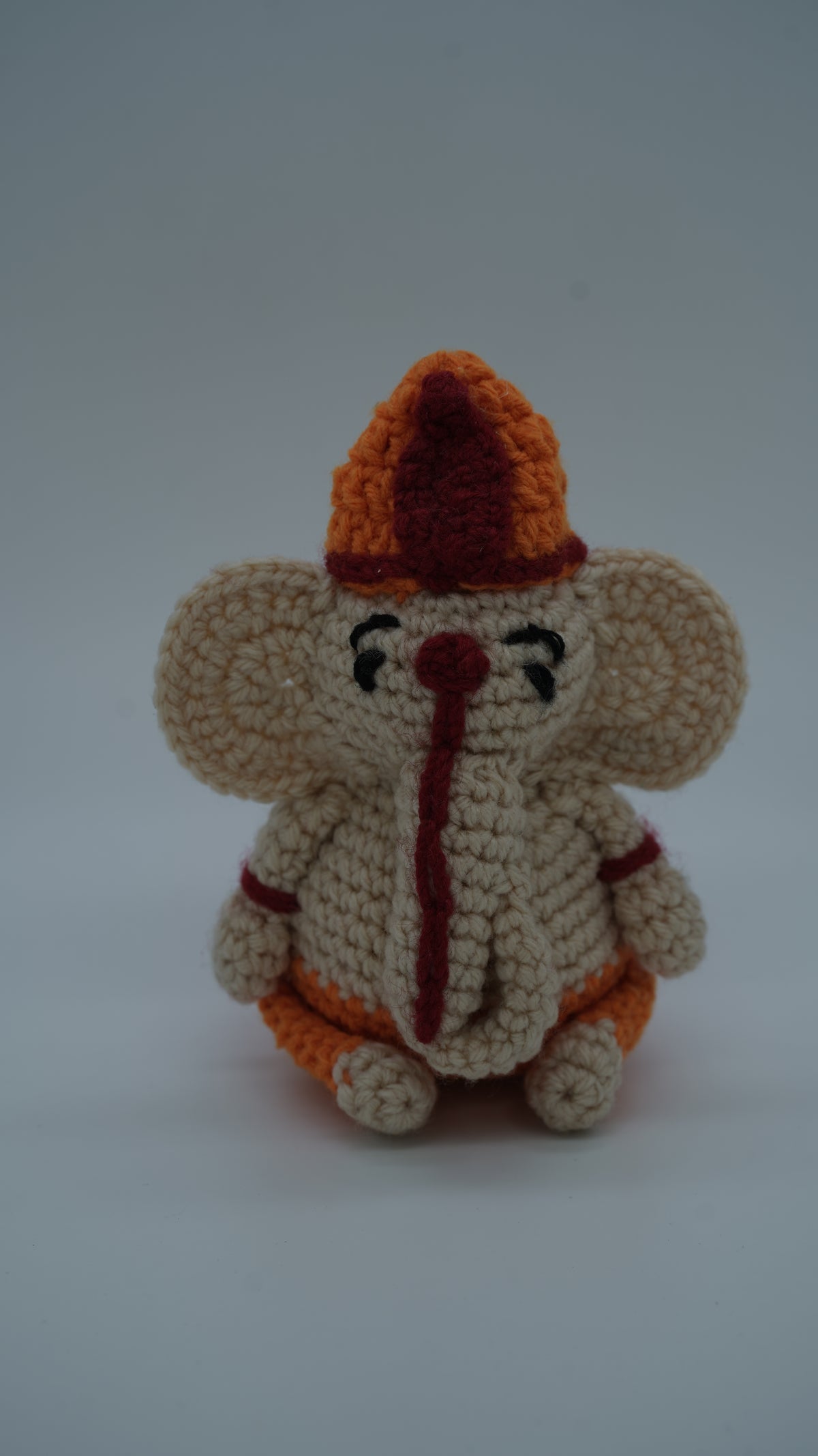 Handmade Crochet Ganesh Ji Idol – Decorative Hindu God Figurine