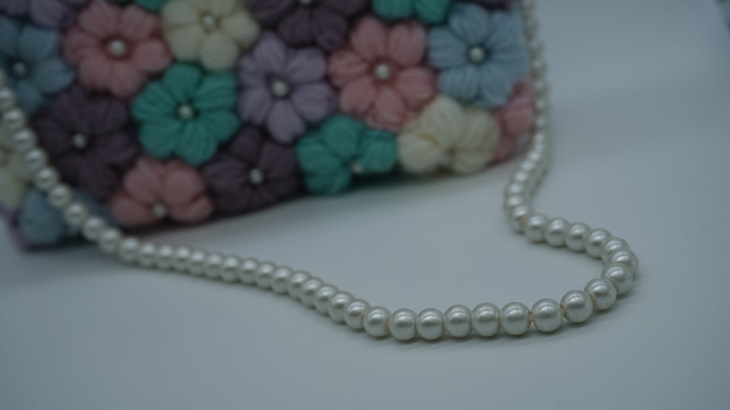 Handmade Crochet Flower Handbag – Floral Embroidered Tote Bag