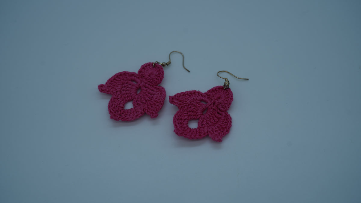 Crochet Blossom Dangle Earrings