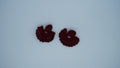 Handmade Maroon Crochet Fan-Shaped Stud Earrings