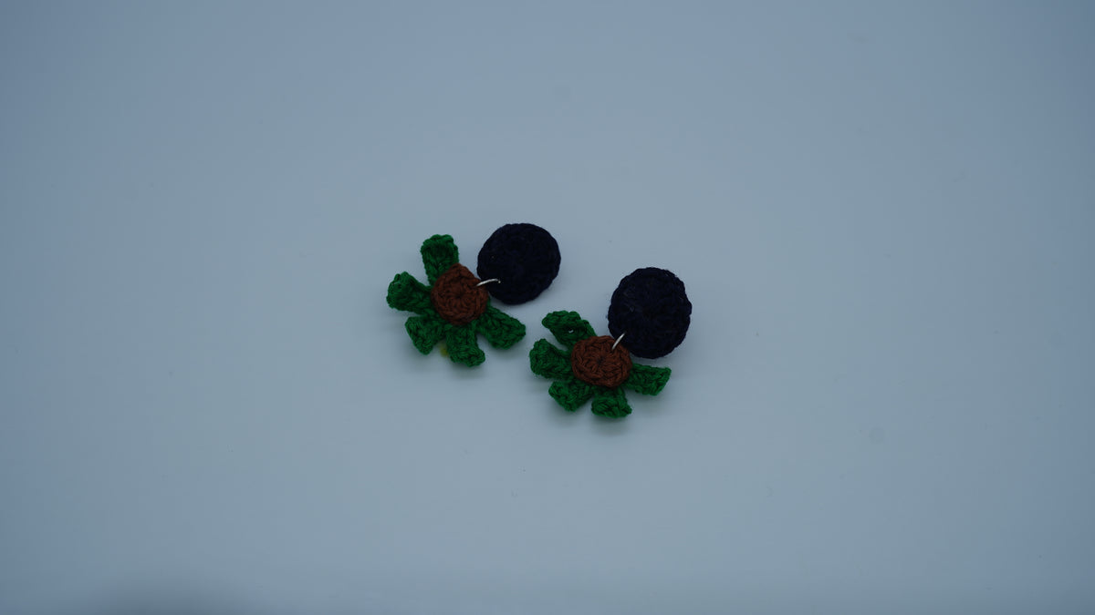 Multicolor Crochet Botanical Earrings