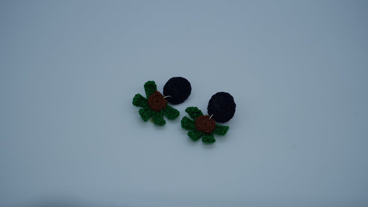 Multicolor Crochet Botanical Earrings