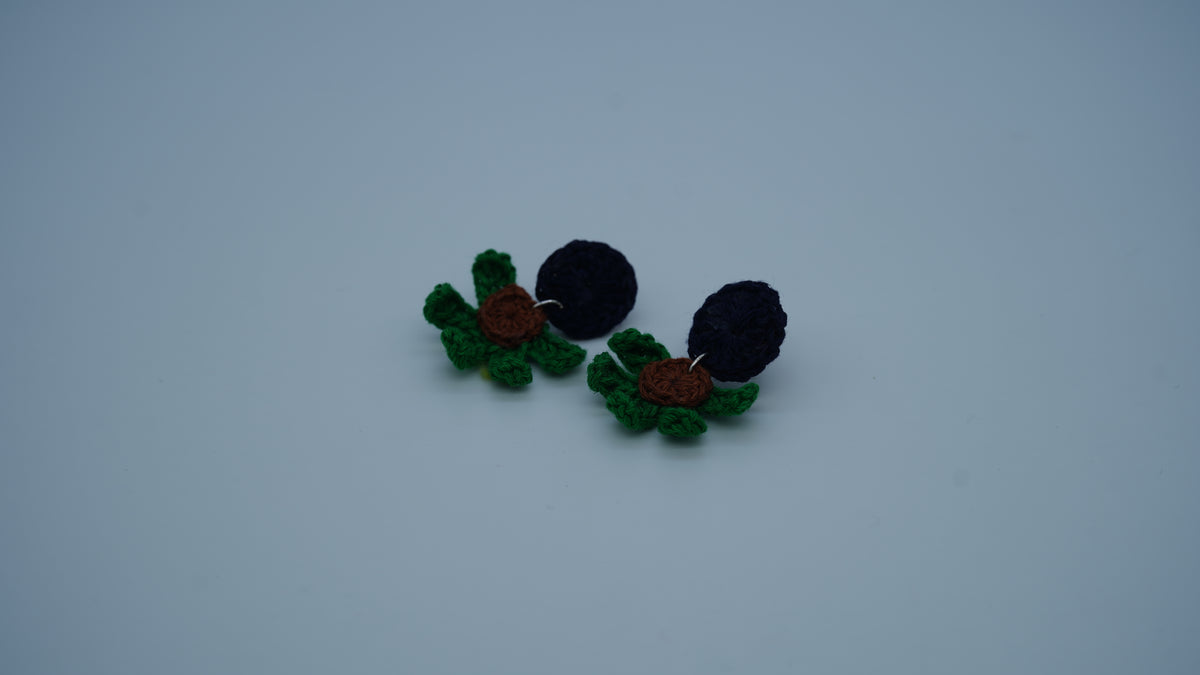 Multicolor Crochet Botanical Earrings