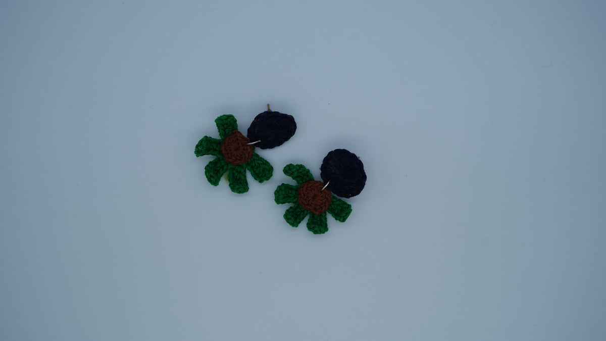 Multicolor Crochet Botanical Earrings