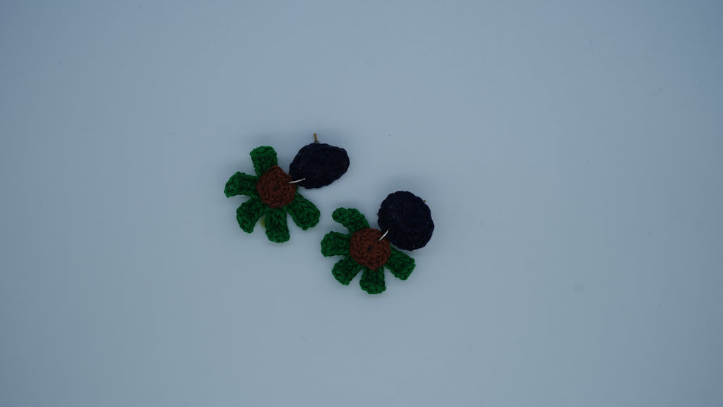 Multicolor Crochet Botanical Earrings