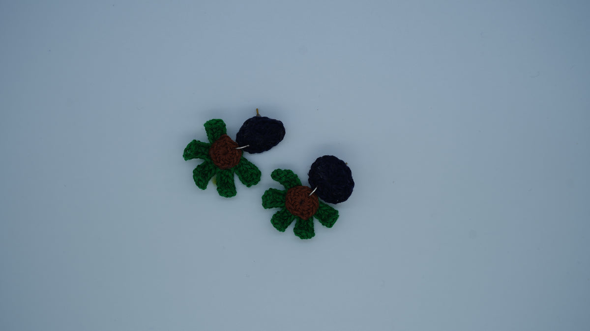 Multicolor Crochet Botanical Earrings
